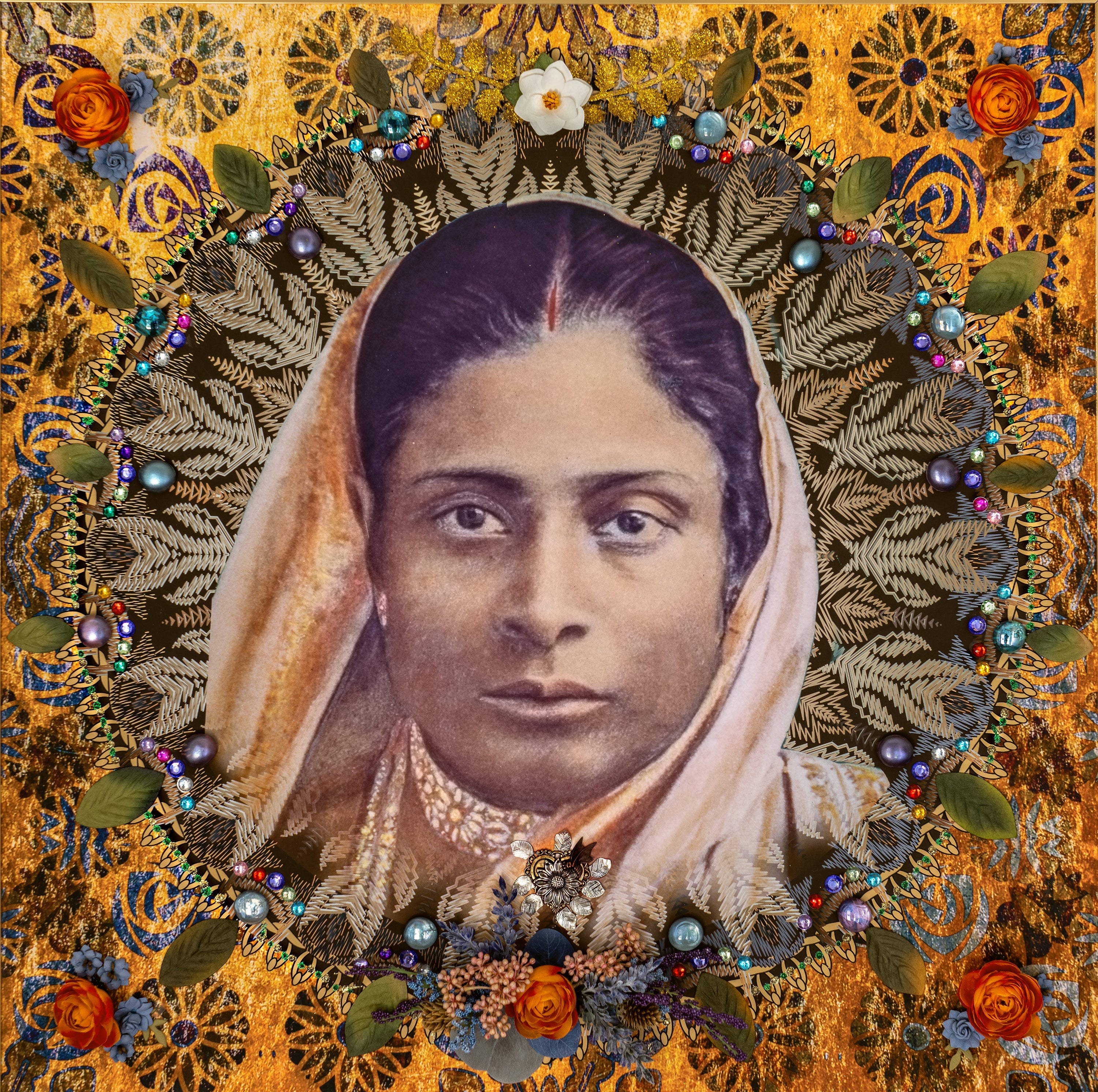 Framed Fine Art Paper Print of Paramhansa Yogananda’s Mother