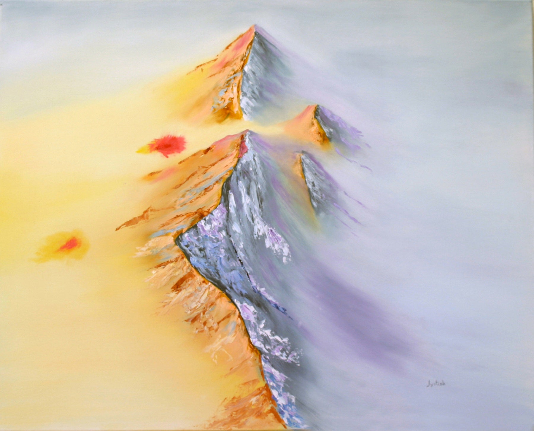 Rising Sun, Setting Moon Print on Canvas by Nayaswami Jyotish