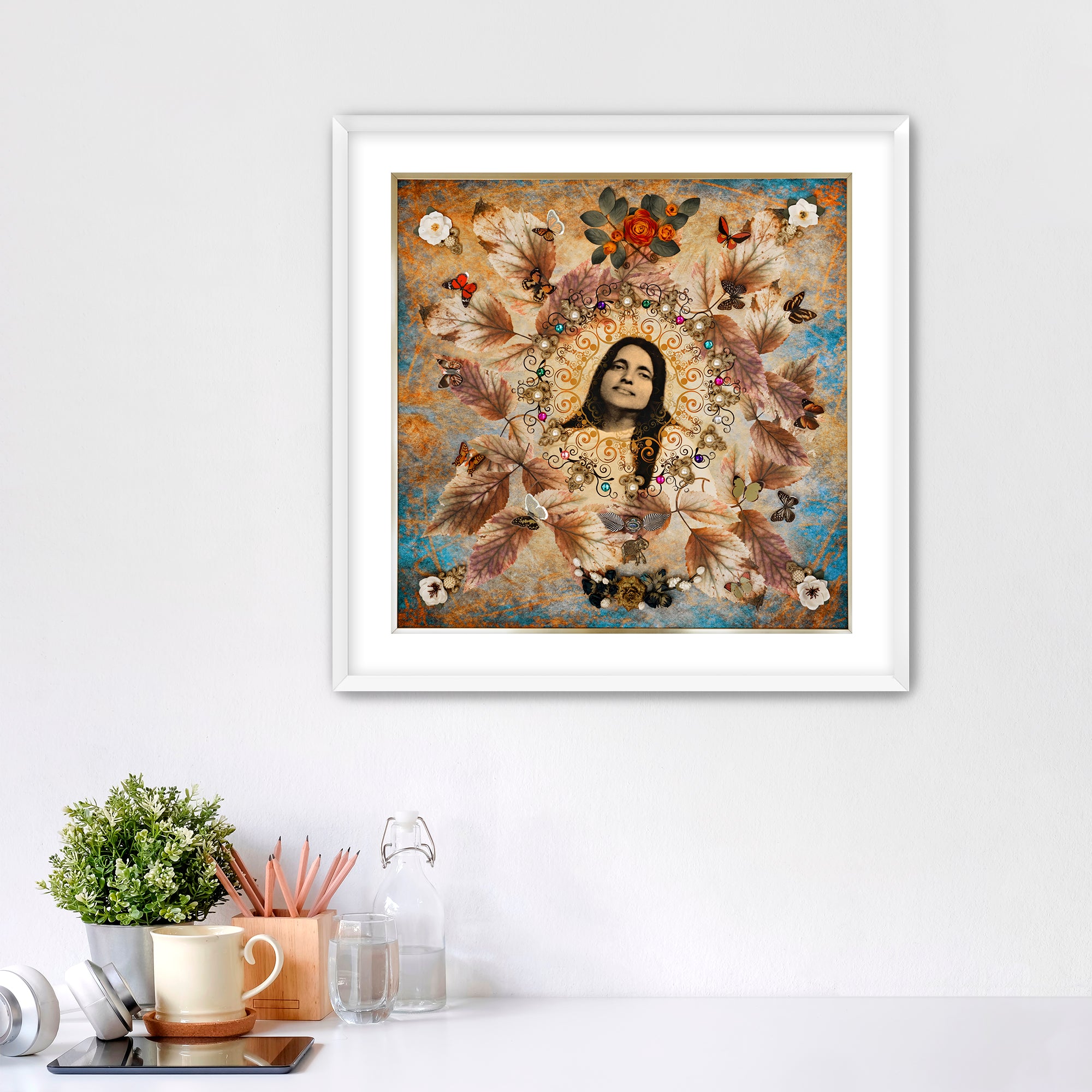 Framed Fine Art Paper Print of Anandamoyi Ma