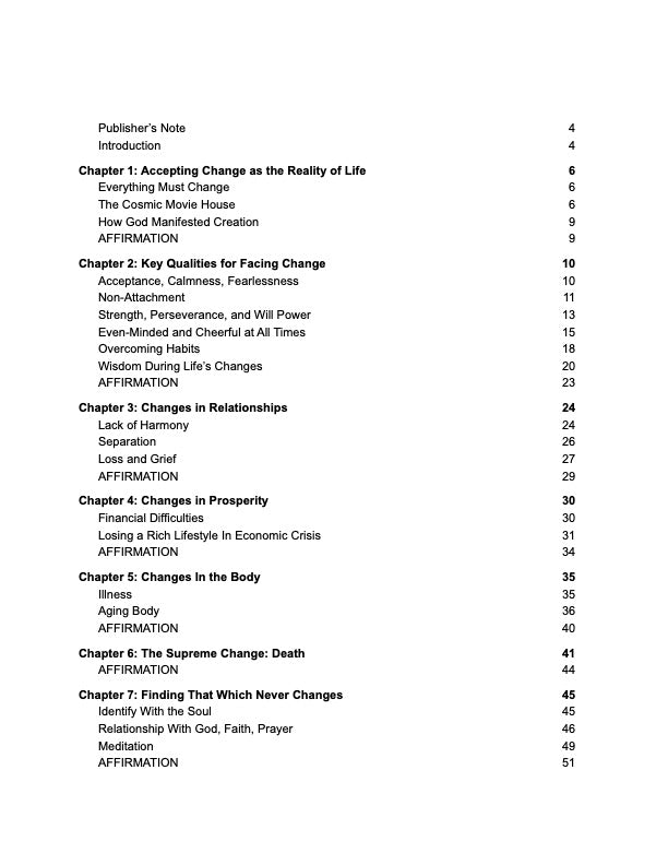 How to Face Life’s Changes