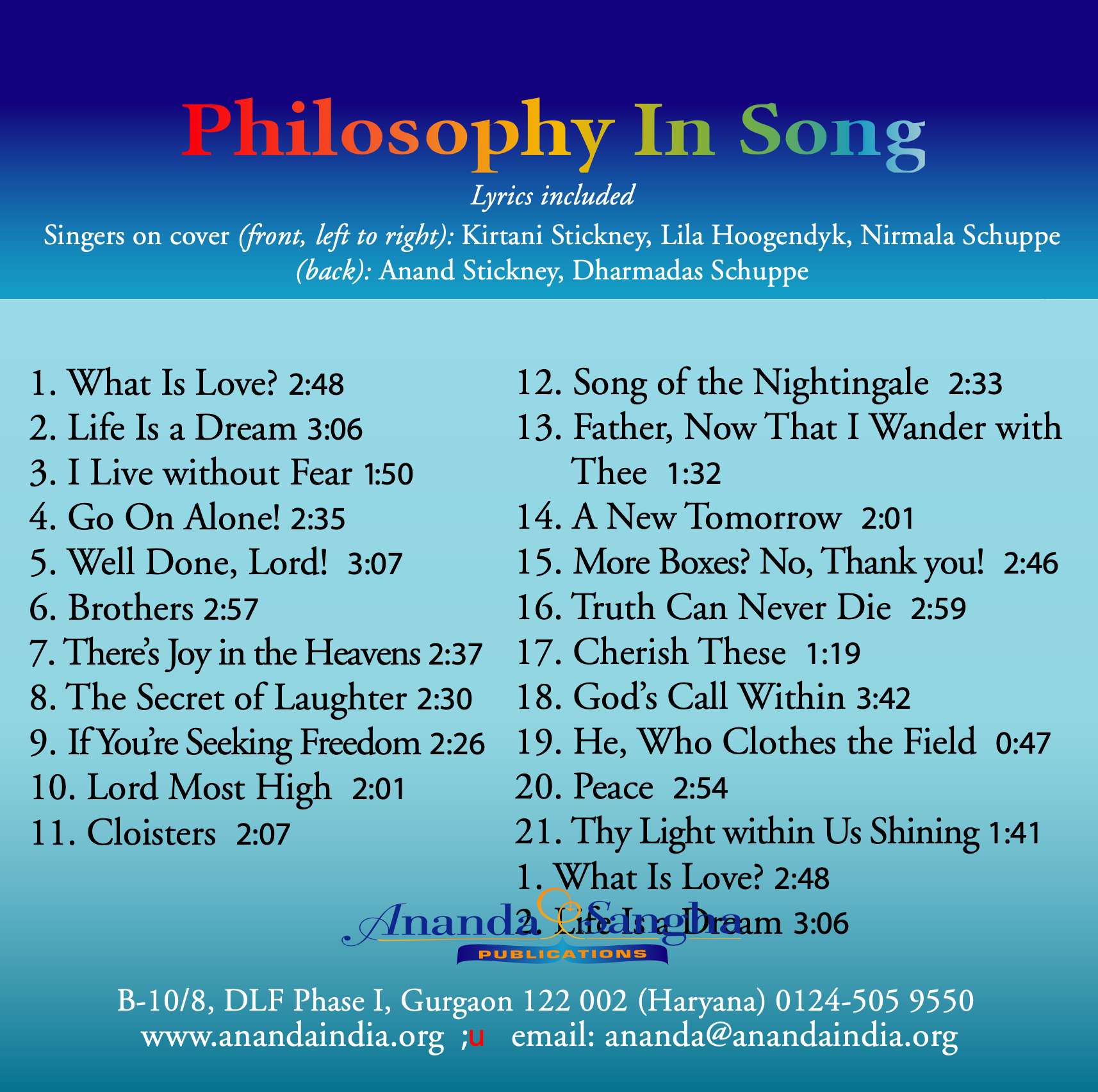Philosophy in Song